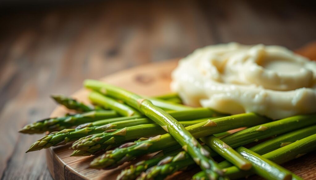 Schritt-für-Schritt Anleitung Spargel mit Kartoffelbrei