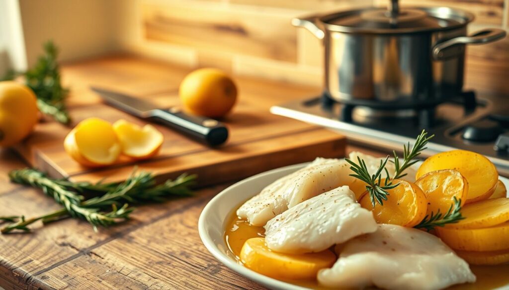 Schritt-für-Schritt-Anleitung für Fisch und Kartoffeln