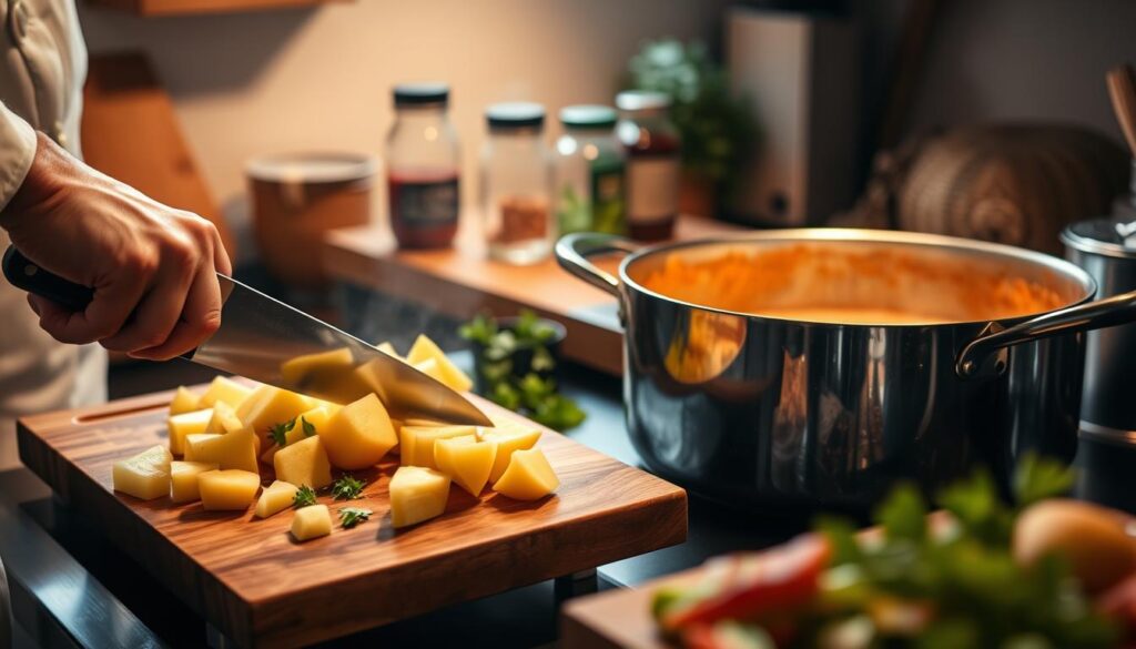 Schritt-für-Schritt Zubereitung von Thai Curry Kartoffeln