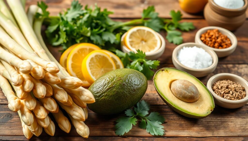 Spargel Guacamole Zutaten