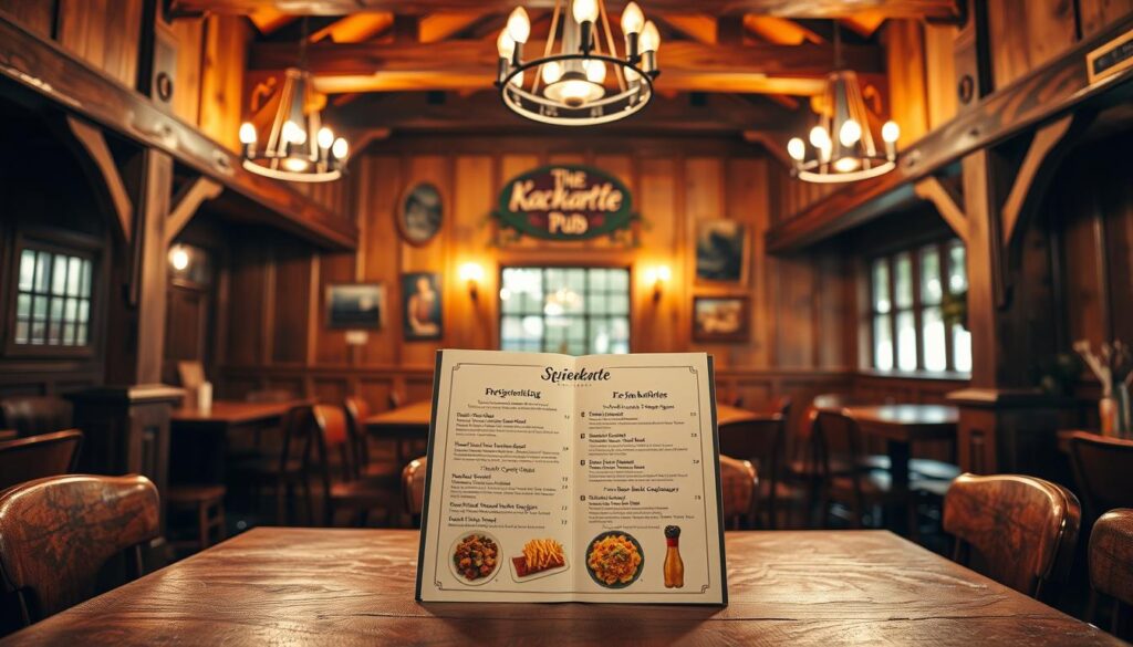 Speisekarte des Kartoffel Pubs