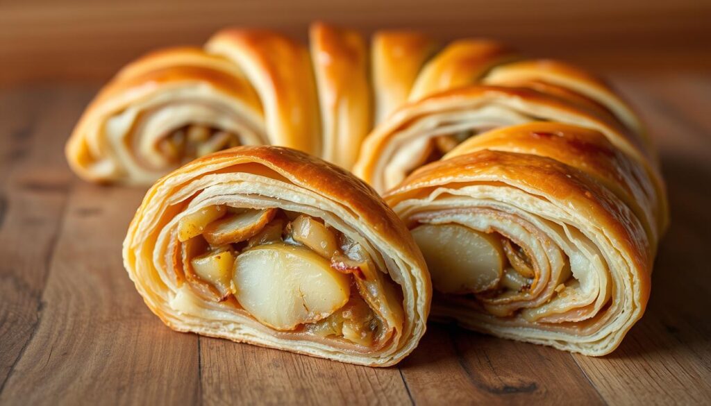 Strudel mit Sauerkraut und Kartoffeln