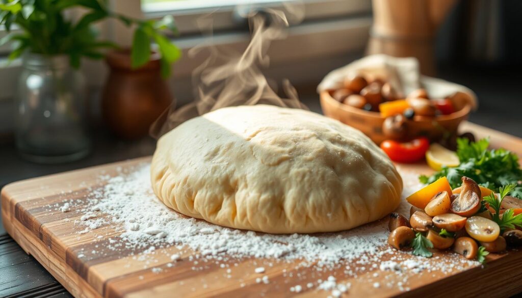 Teig für vegetarische Teigtaschen