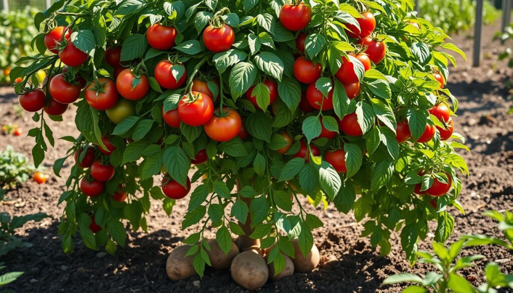 Tomate-Kartoffel Pflanze