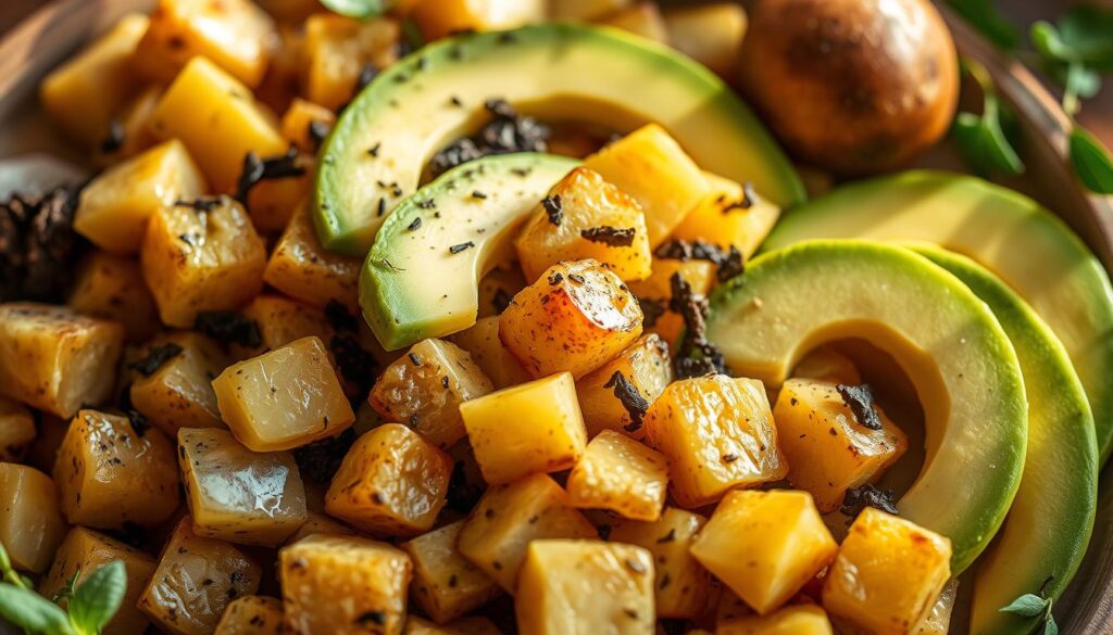 Trüffelkartoffelsalat mit Avocado