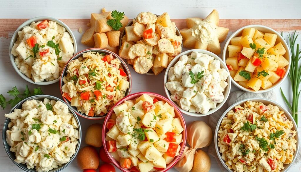 Vergleich von Kartoffelsalatvarianten