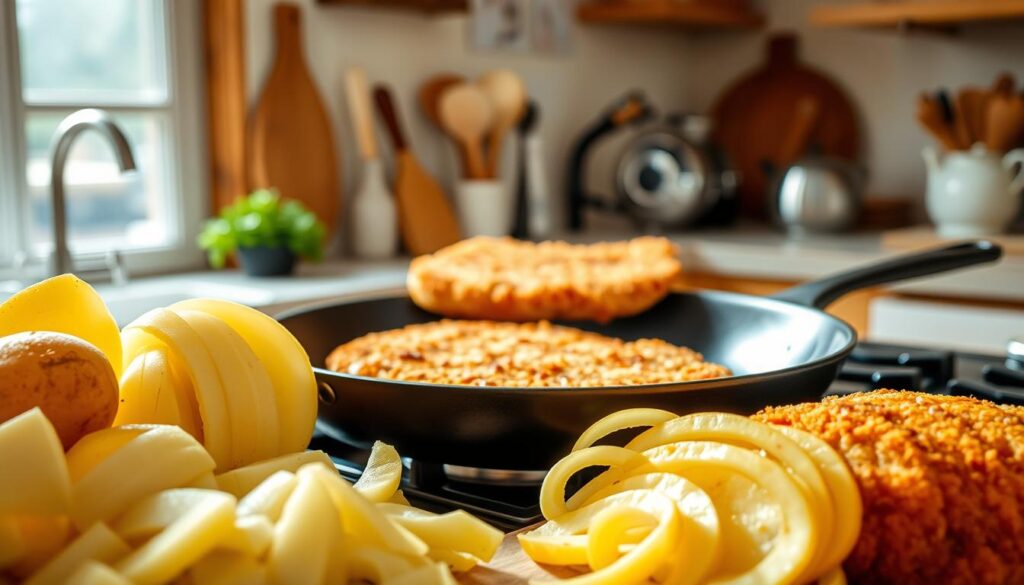 Zubereitung Kartoffel-Schnitzel