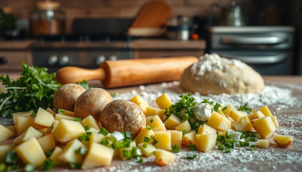 Zubereitung des Kartoffelkuchens