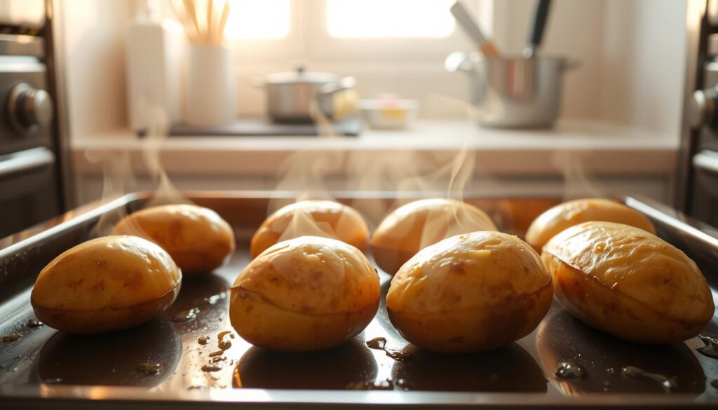 Zubereitung von Kartoffeln im Ofen