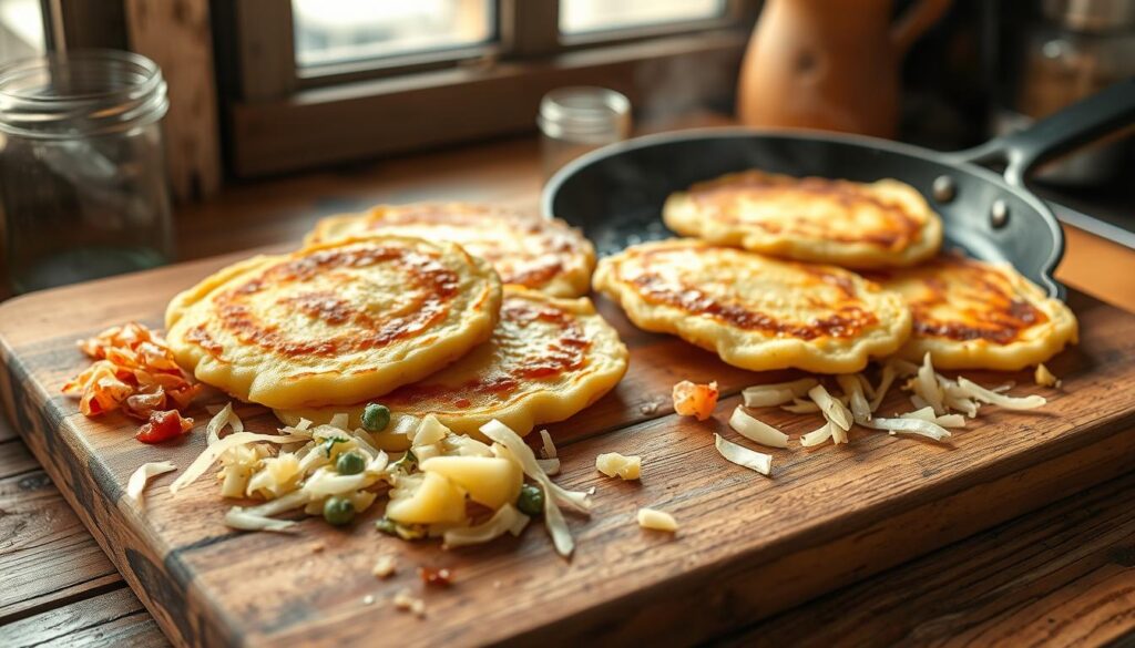 Zubereitung von Kartoffelpuffern