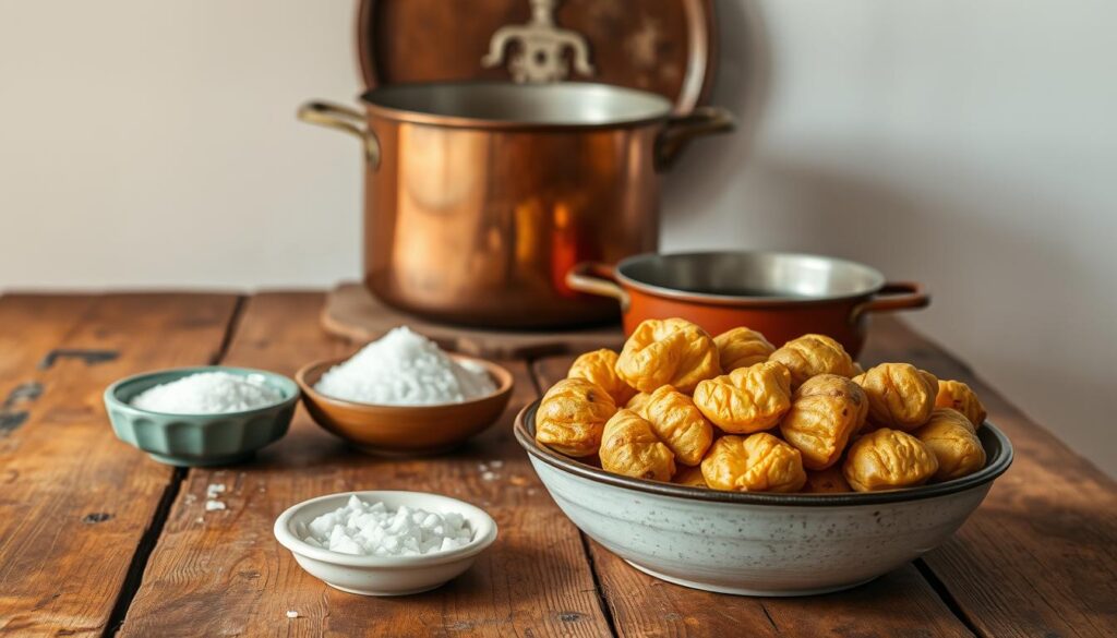 Zubereitung von kanarischen Kartoffeln