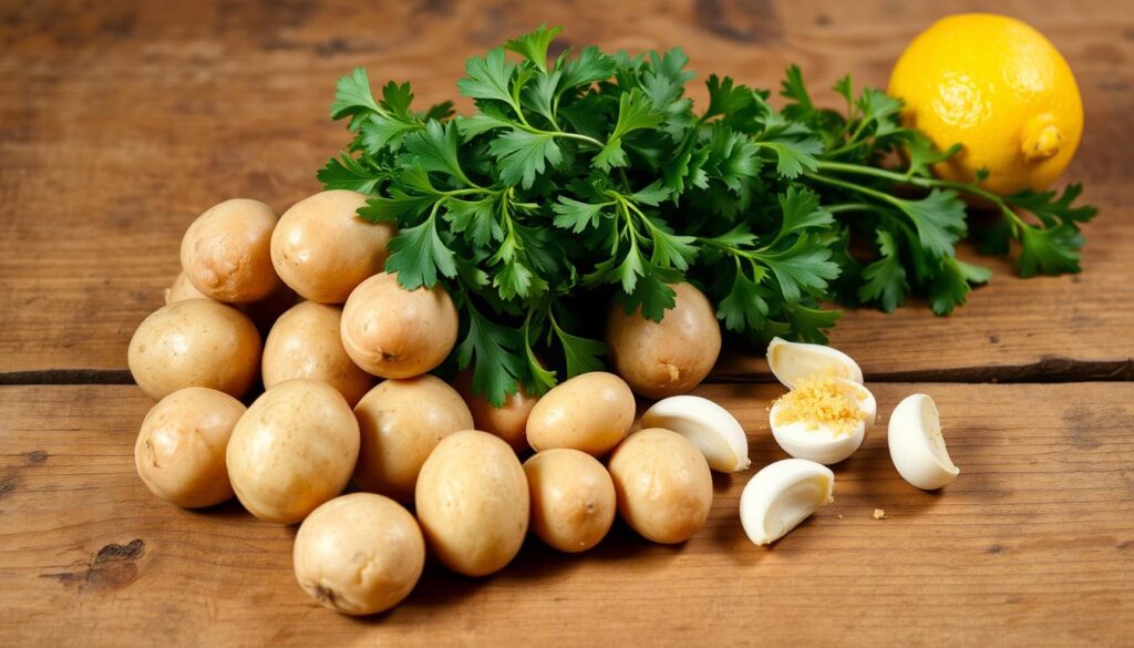 Zutaten für Gremolata Kartoffeln