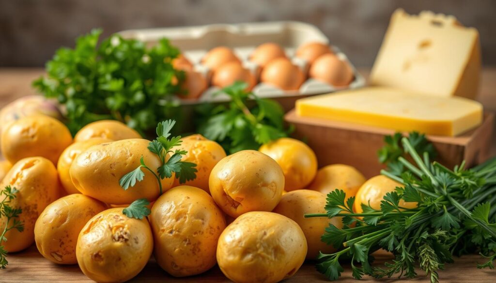 Zutaten für Kartoffel Frittata