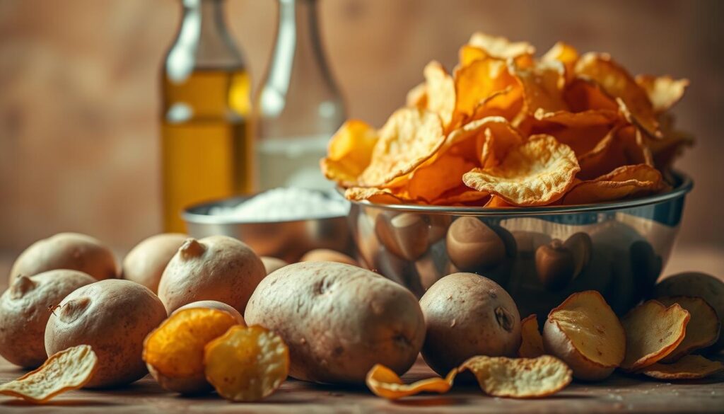 Zutaten für Kartoffelchips