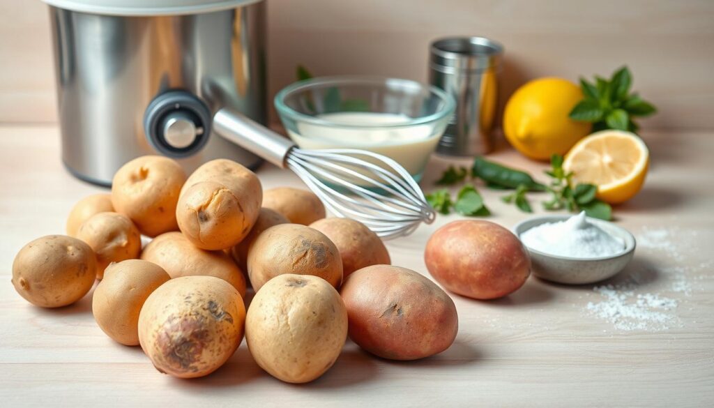 Zutaten für Kartoffeleis