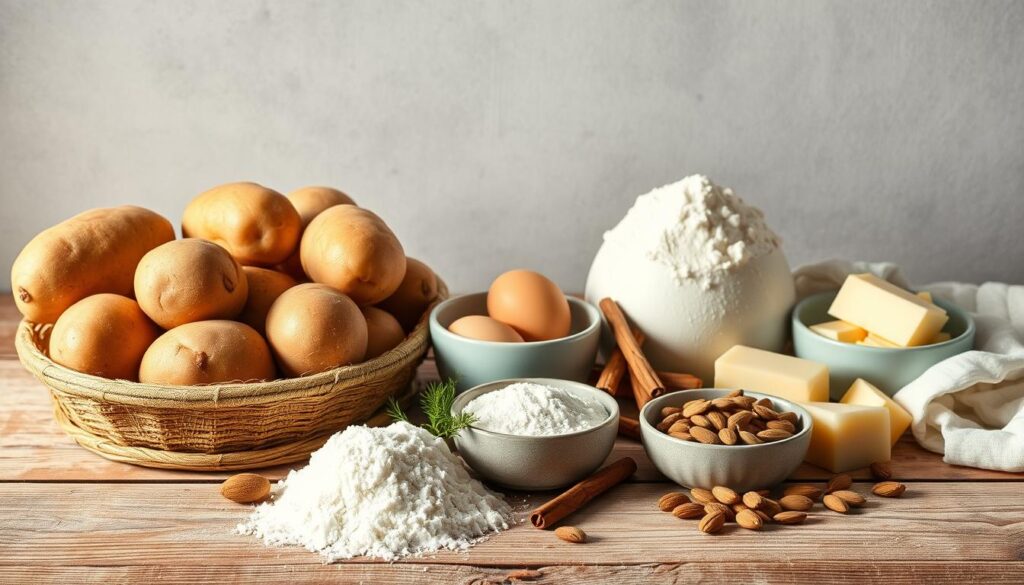 Zutaten für Kartoffelkuchen