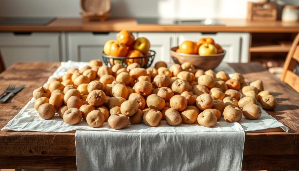 Zutaten für Kartoffelpüree und Apfelmus
