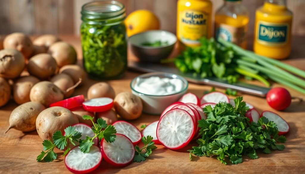 Zutaten für Kartoffelsalat
