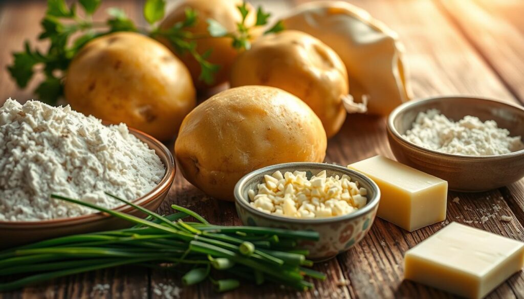 Zutaten für Kartoffeltaschen