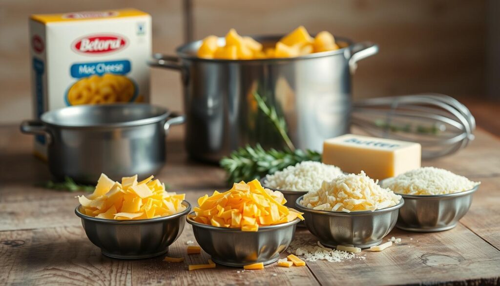 Zutaten für Mac and Cheese