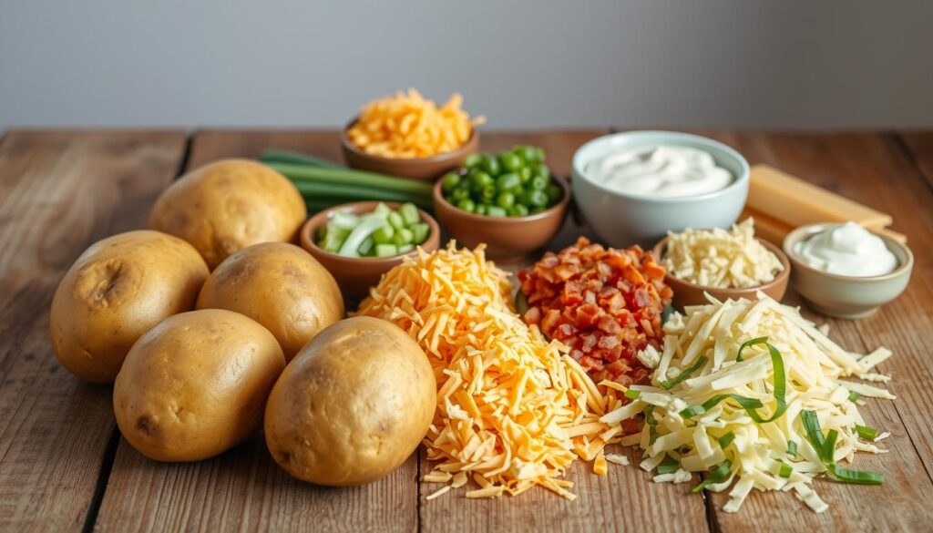 Zutaten für gefüllte Kartoffeln