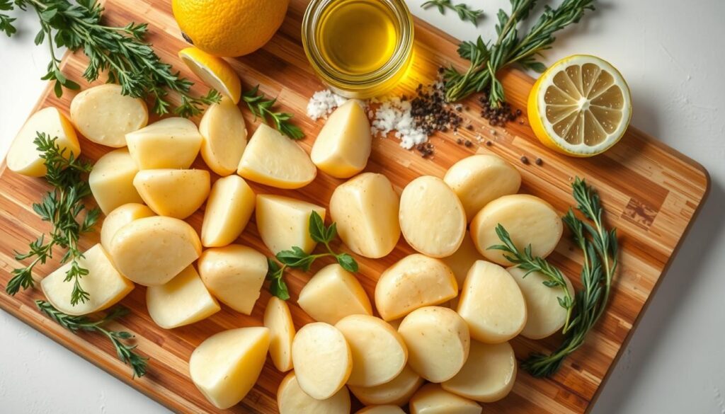 Zutaten für griechische Kartoffeln