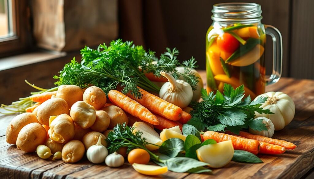 Zutaten für veganes Kartoffelgulasch