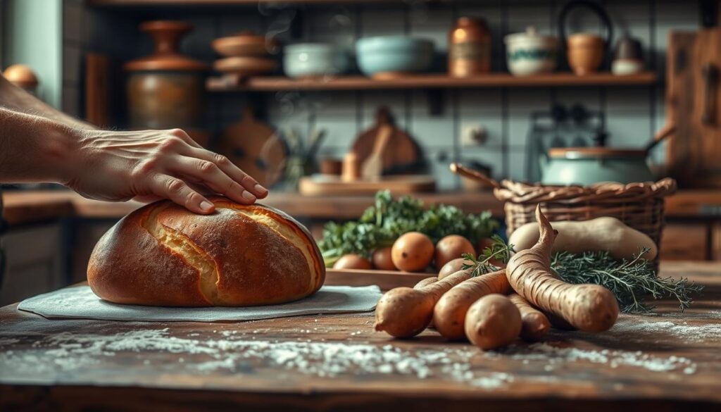 backtechniken für kartoffelbrot