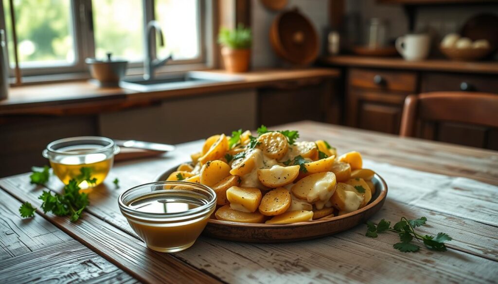 bechamelkartoffeln mit essig