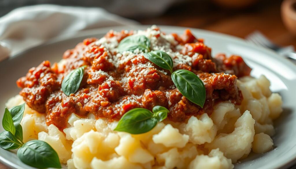 bolognese mit kartoffeln