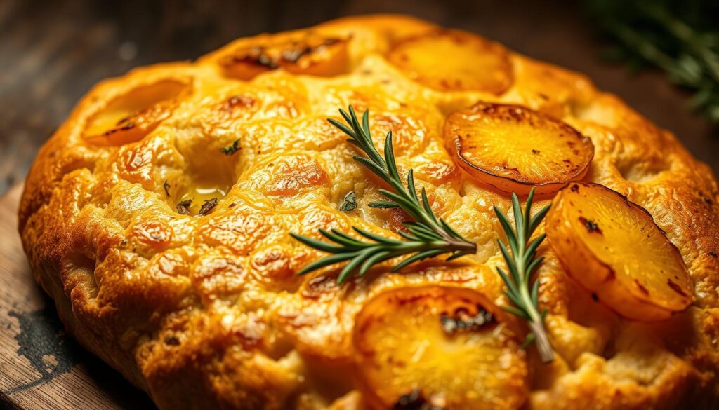 focaccia mit kartoffeln und rosmarin