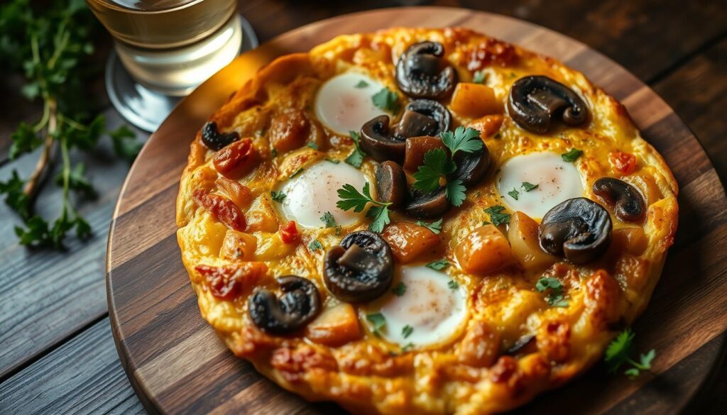 frittata mit kartoffeln und pilzen