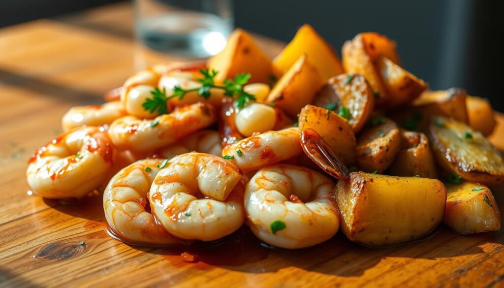 garnelen mit kartoffeln