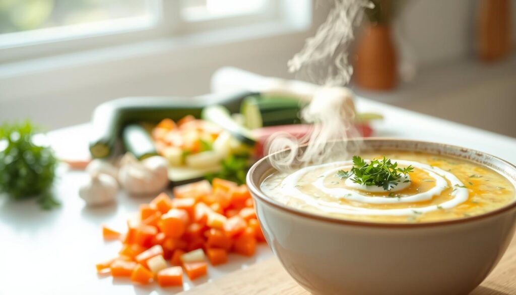 gemüse joghurt suppe