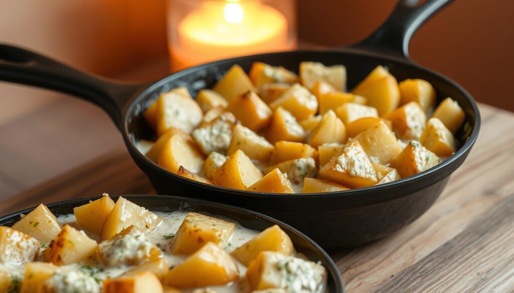 kartoffel-gorgonzola pfanne