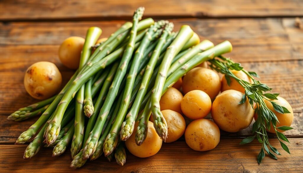 kartoffel grüner spargel