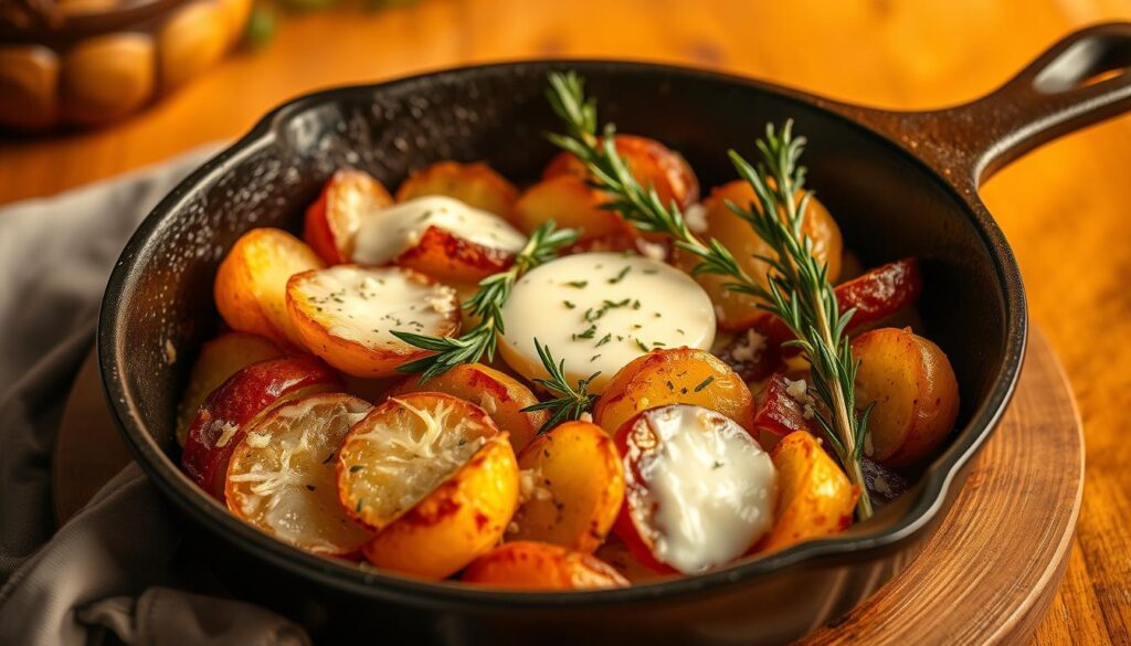kartoffel mozzarella-pfanne