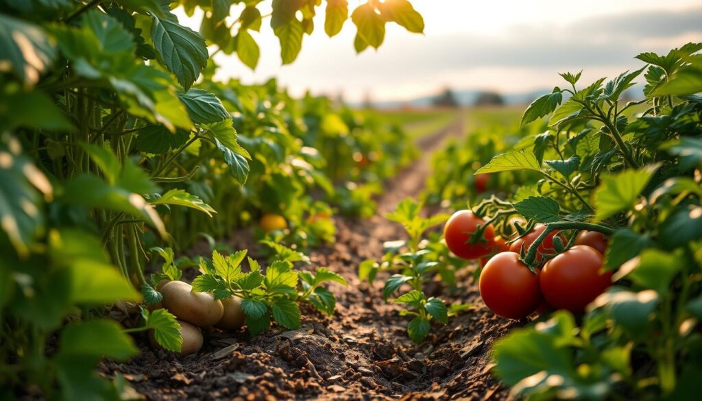 kartoffeln neben tomaten