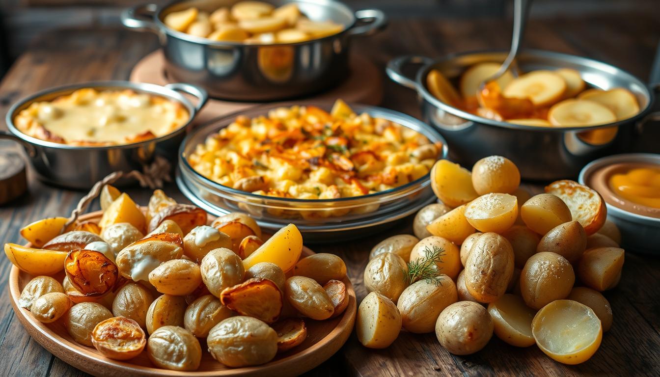 kartoffelvariationen zu festlichen menüs