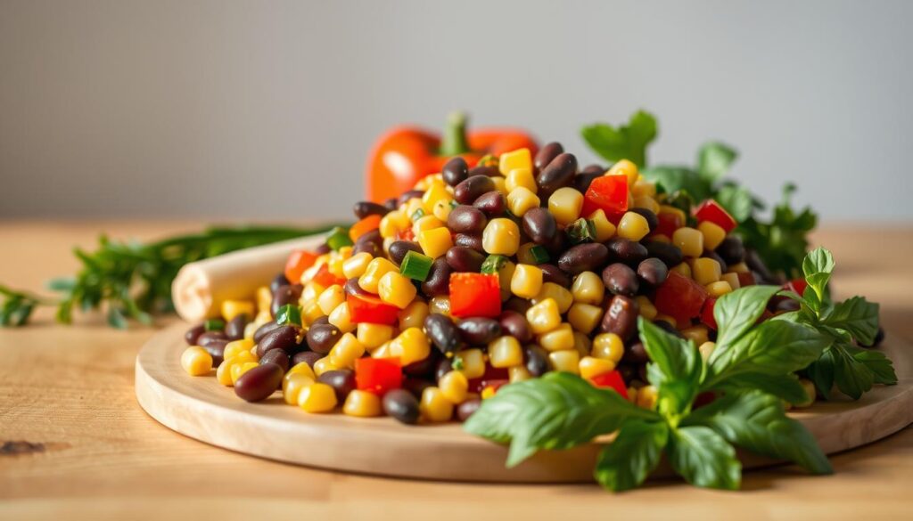 kidneybohnen mais paprika salat