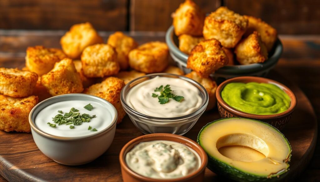 kreative Dips für Zucchini Tater Tots