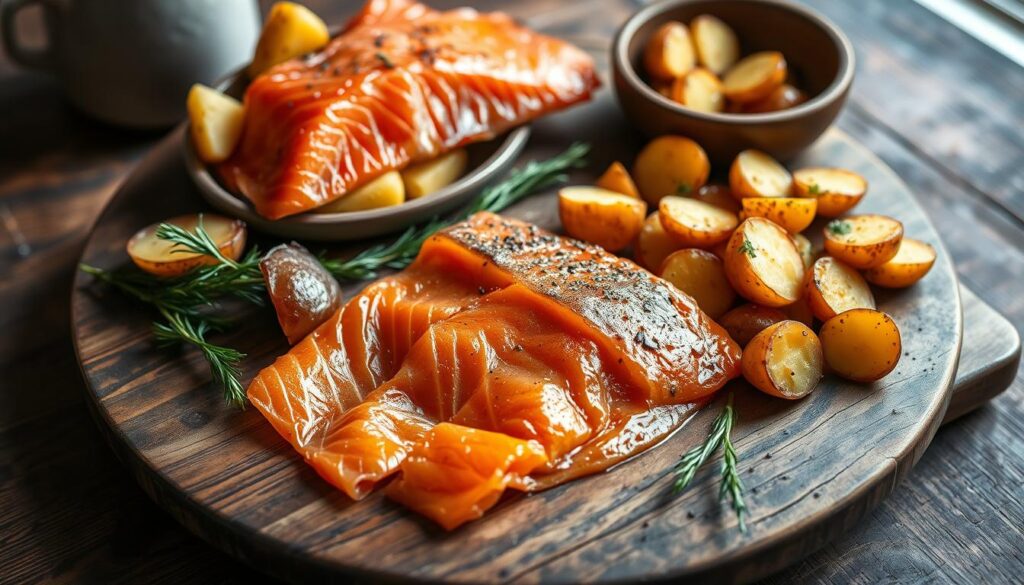 rezepte mit räucherlachs und kartoffeln