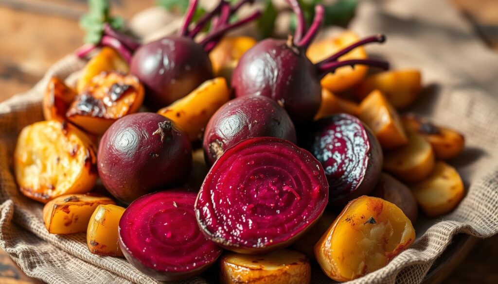 rote bete mit kartoffeln