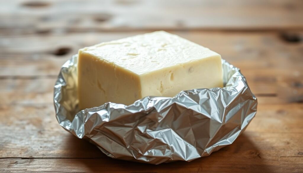schafskäse in alufolie