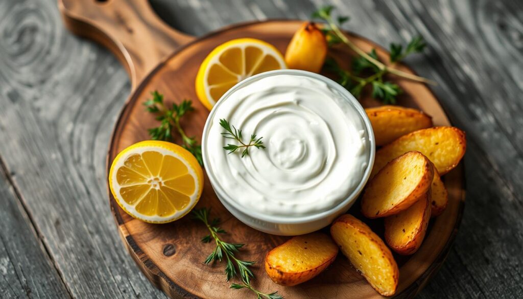 schneller dip zu kartoffeln