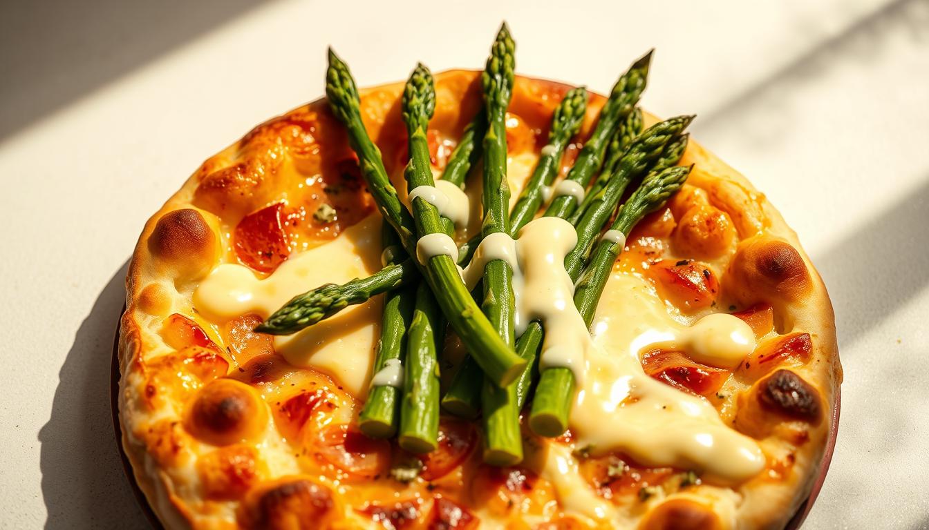 spargel pizza hollandaise