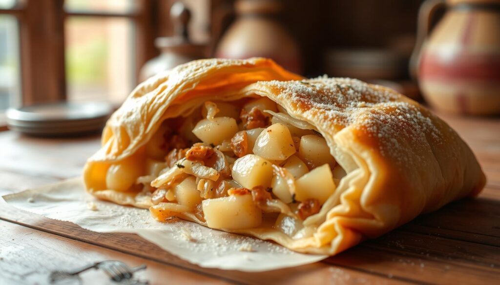 strudel mit sauerkraut und kartoffeln