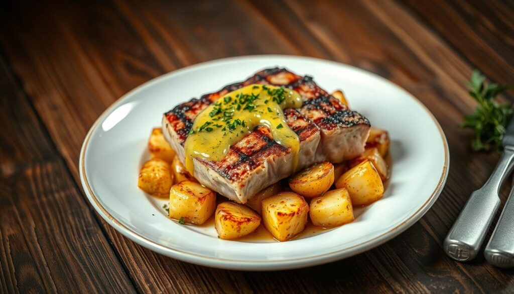 thunfischsteak mit kartoffeln