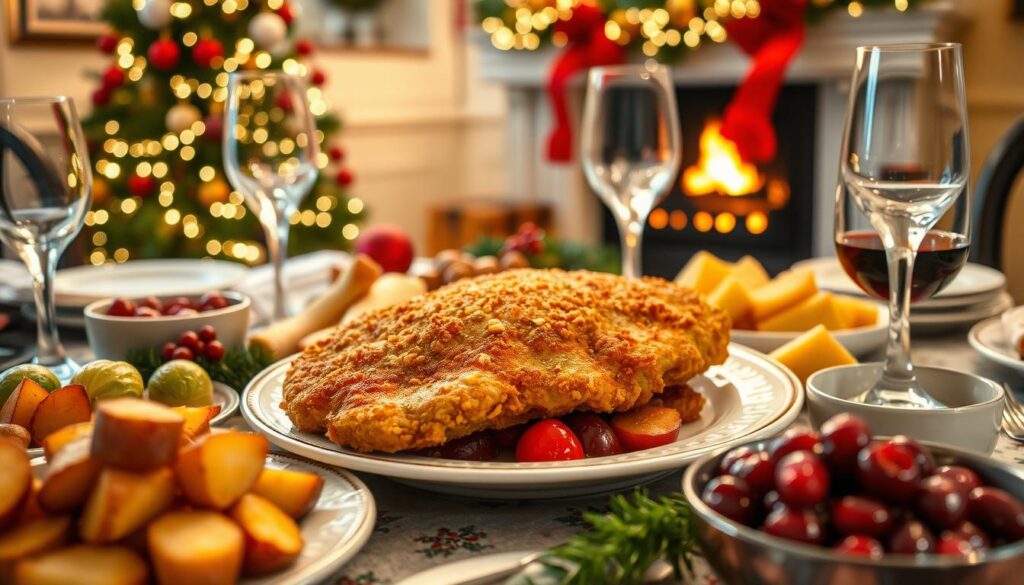 weihnachtsessen schnitzel
